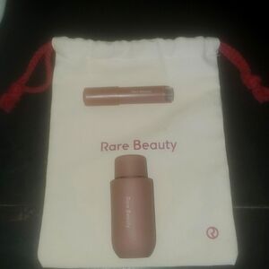 Set of rare beauty products with bag